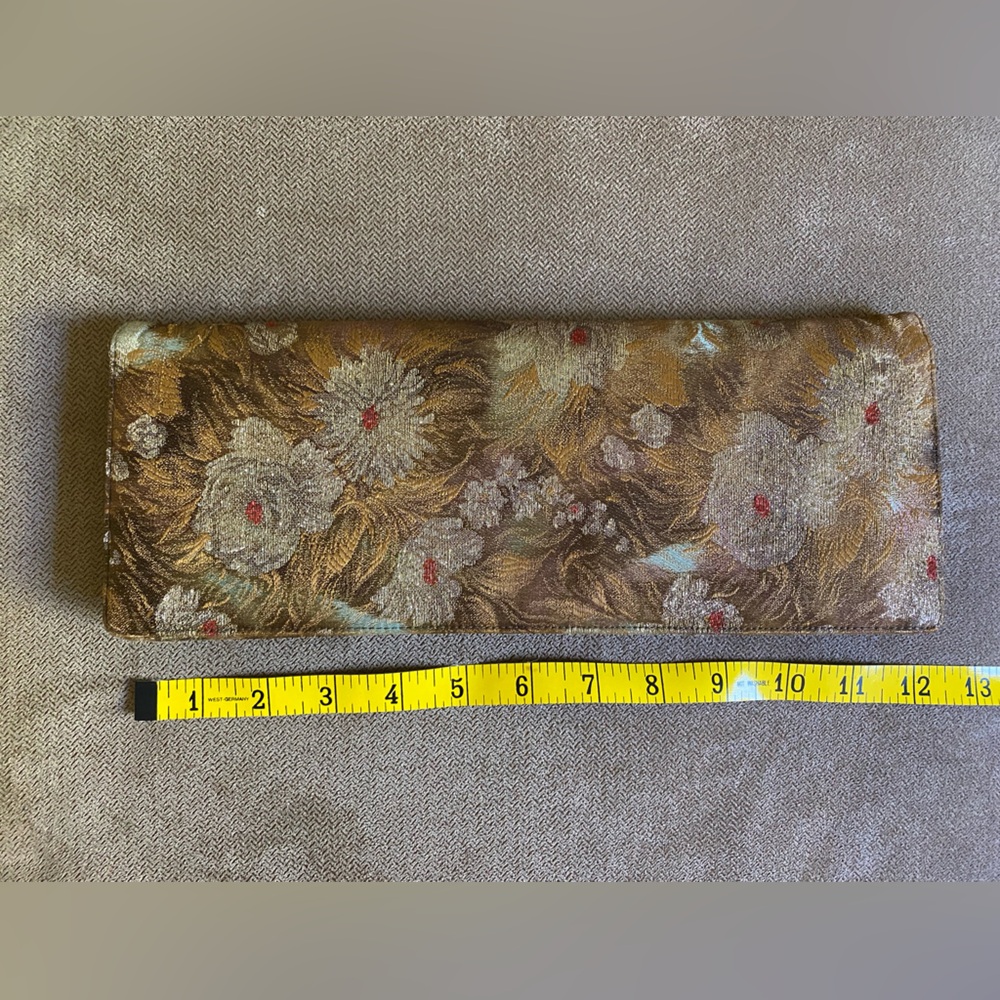 MONDAINE Clutch Vintage 1950s Floral Pattern